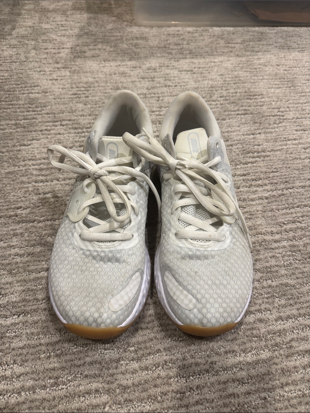 Nike Women's White Athletic Sneakers with Gum Outsole